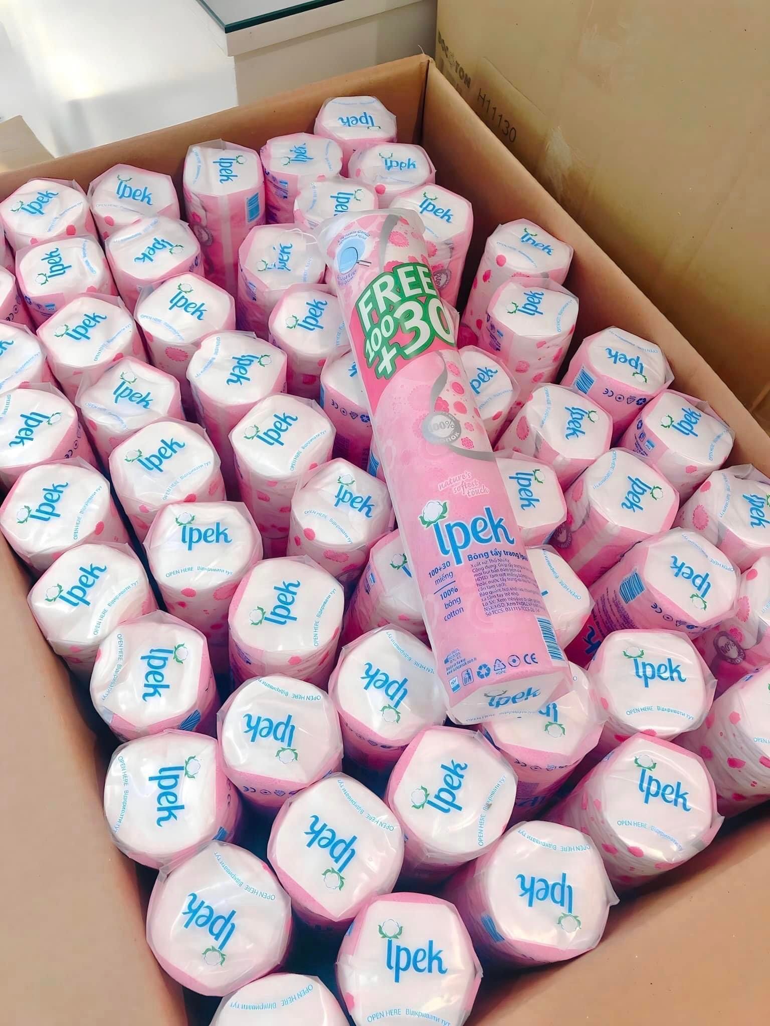 BÔNG TẨY TRANG IPEK 150 MIẾNG - SET 2 BỊCH 